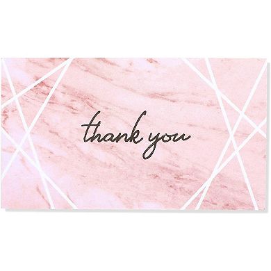 Appointment Reminder Cards, Marble And Rose Gold Foil Design (100 Pcs)