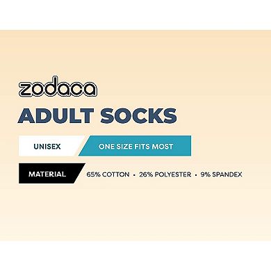 7 Pair Women's Cotton Animal Design Crew Socks With 7 Assorted Design For Unisex