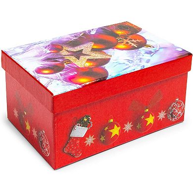 10 Pack Nesting Christmas Gift Boxes With Lids For Presents In 10 Sizes