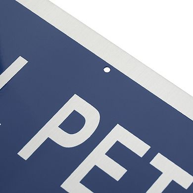 Aluminum Please Clean Up After Your Dog Sign, 18x12 In, Blue