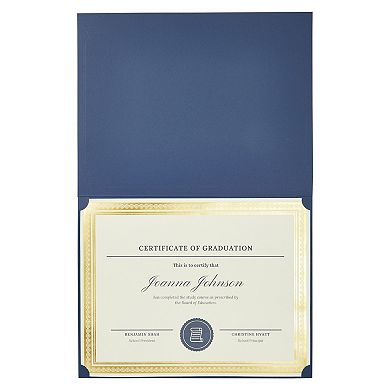 24 Certificate Holders & 24 Certificate Paper Certificate Kit 11.3 X 8.8"