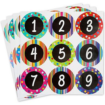 Number Stickers For The Office, Classrooms (4 in 36 Pack)