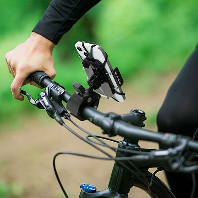 Bike Phone Holder Handlebar Mount, 360 Degree Rotation Corner Grip Silicone Band