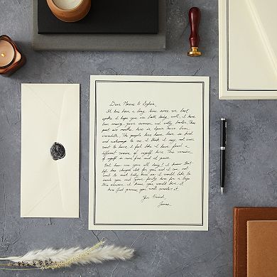 72 Pc Stationery Set For Writing Letters, 48 Paper Sheets, 24 Envelopes, 8.5x11