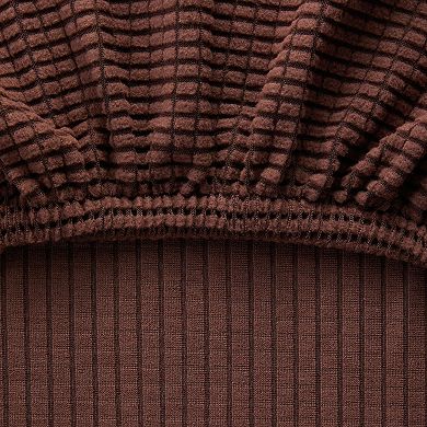 2 Pack Stretch Couch Cushion Slipcovers, Reversible Protectors, Small, Chocolate