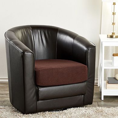 2 Pack Stretch Couch Cushion Slipcovers, Reversible Protectors, Small, Chocolate