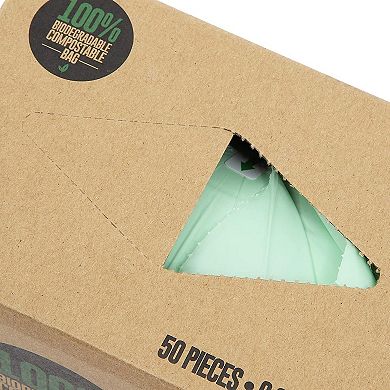 20pcs Large Compostable Garbage Rubbish Trash Bags Biodegradable 33 Gallon Green