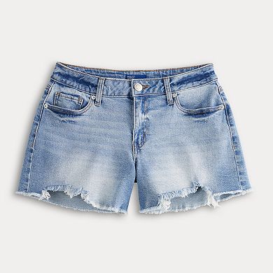 Juniors' Project Indigo Mid-Rise Baggy Denim Shorts