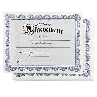 Certificate Paper 48 Certificate Of Achievement Award Certificates