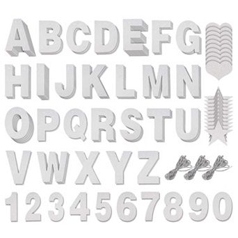 126 pc Make Your Own Banner Kit, Diy Banner With Silver Glitter Letters A-z