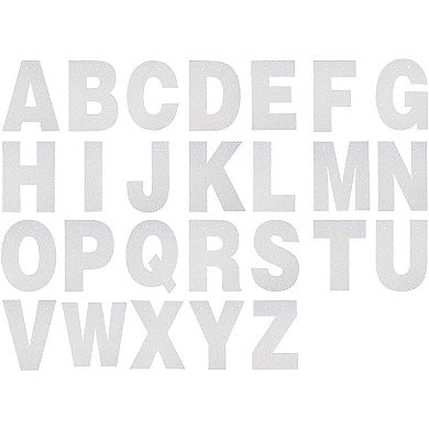 126 Piece Make Your Own Banner Kit, Diy Banner With Silver Glitter Letters A-z