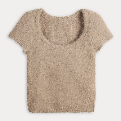 Juniors' SO® Eyelash Tee