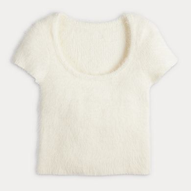 Juniors' SO® Eyelash Tee