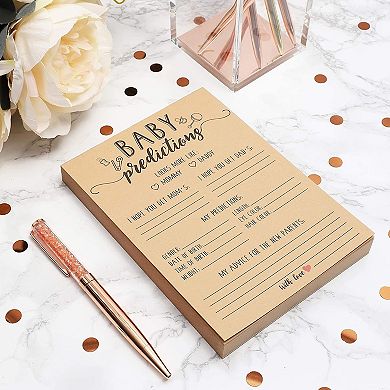 50-sheets Baby Shower Prediction And Advice Cards For Parents To Be, 5x7 In