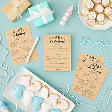 50-sheets Baby Shower Prediction And Advice Cards For Parents To Be, 5x7 In