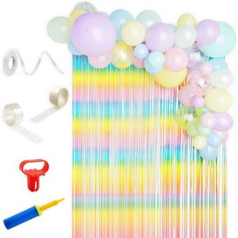Balloon Kit For Arch Pastel Garland, Fringe Curtain (218 Pieces)