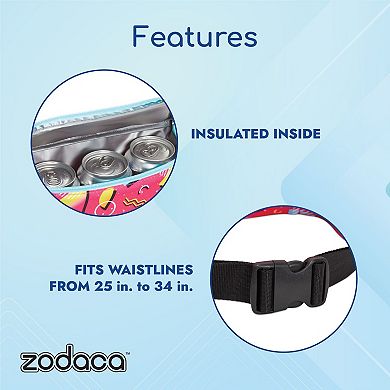 Retro 90's Fanny Pack Cooler, Insulated Waist Bag Cooler With Adjustable Strap