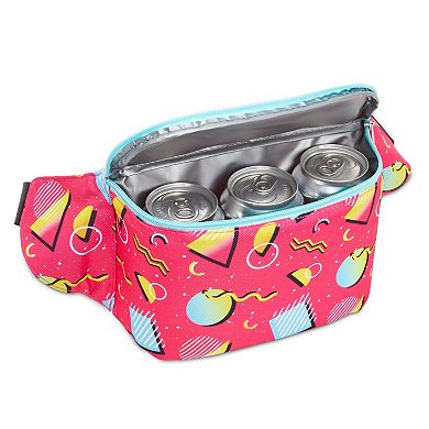 Retro 90's Fanny Pack Cooler, Insulated Waist Bag Cooler With Adjustable Strap