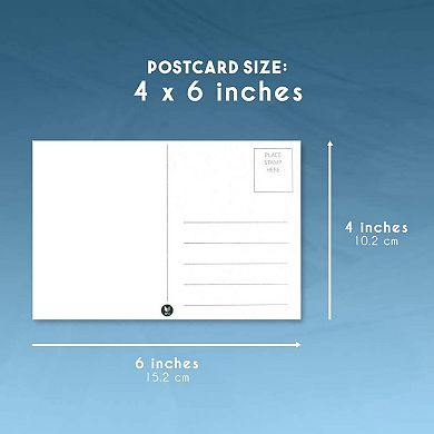 40x Wild Animal Postcards, Tiger, Bear, Giraffe, Elephant, Lion, Zebra, 4x6"