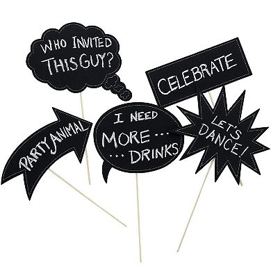 60-pack Writable Chalkboard Photo Booth Props For Weddings Parties, Assorted