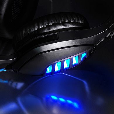 Wired Gaming Headset Compatible With Pc, Ps, Xbox, Switch, Android, Ios, Blue