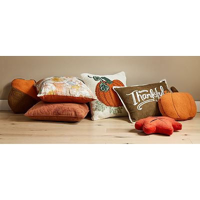 Celebrate Together Fall Ivory Thankful Throw Pillow