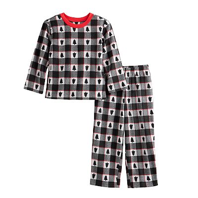 Toddler Jammies For Your Families Winter Plaid Top Bottoms Pajama Set