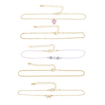 Girls Limited Too 5 pc Choker Necklace Set