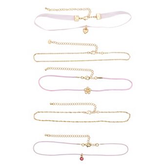 Girls Limited Too 5 pc Choker Necklace Set