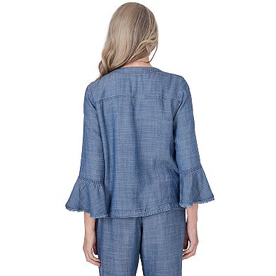 Petite Alfred Dunner Women's Chambray Jacket