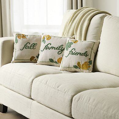 Celebrate Together™ Fall Ivory Fall Family Friends 3 Pack Pillows