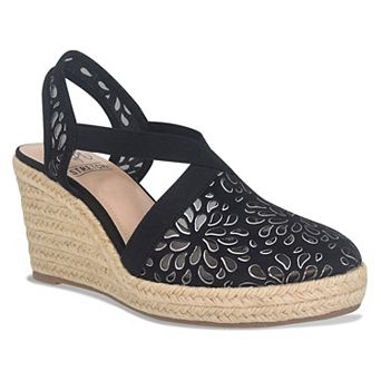 Impo® Tuccia Women's Memory Foam Laser Platform Wedge Stretch Sandals