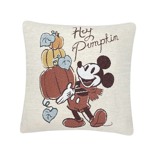 Celebrate Together Disney's Mickey Mouse Ivory Hey Pumpkin Throw Pillow - Ivory