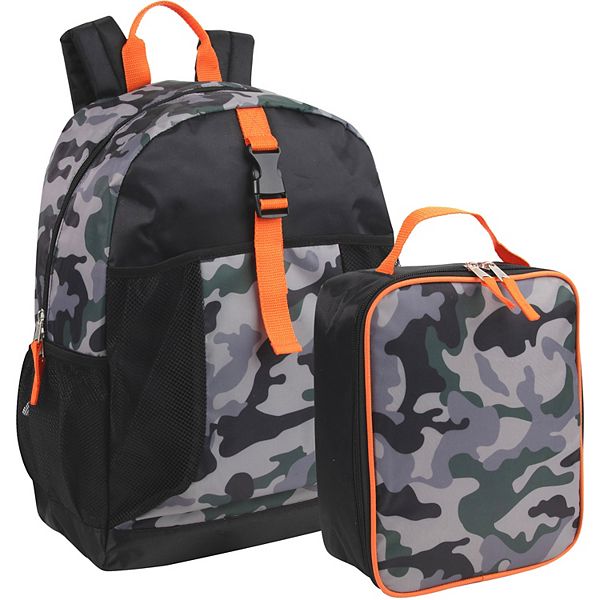 2-Piece Backpack & Lunch Bag Set - Black