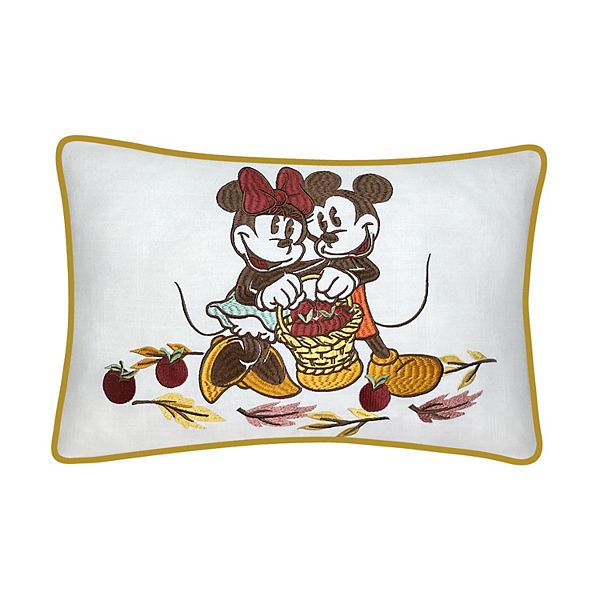 Celebrate Together Disney's Mickey and Minnie Mouse Ivory Throw Pillow - Ivory