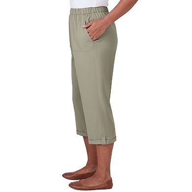 Petite Alfred Dunner Sunset Pull-On Cuffed Capri Pants