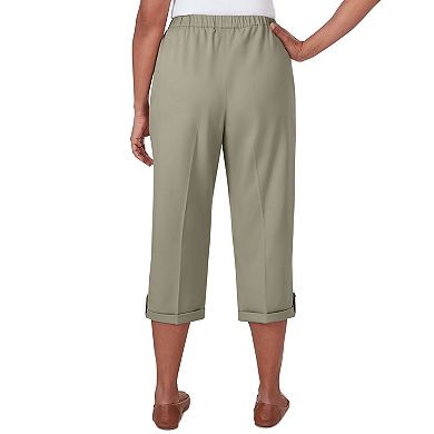 Petite Alfred Dunner Sunset Pull-On Cuffed Capri Pants