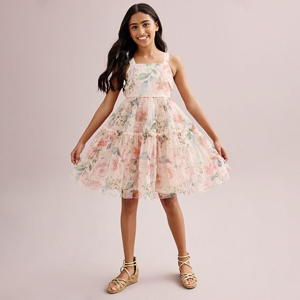 Girls 7 16 Bonnie Jean Mesh Tiered Dress