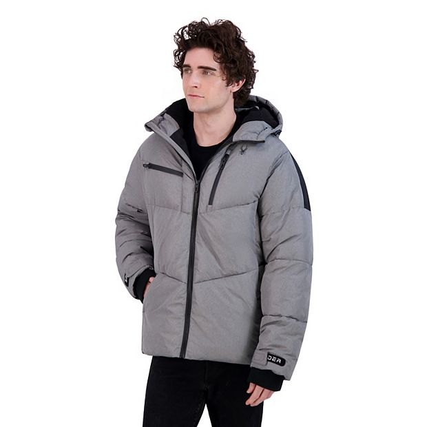 Men s Spyder Hooded Heavyweight Puffer Jacket