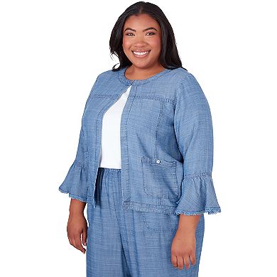 Plus Size Alfred Dunner Chambray Jacket