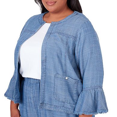 Plus Size Alfred Dunner Chambray Jacket