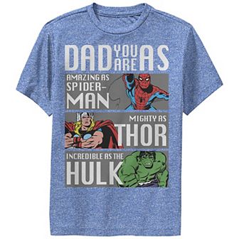 Boys Avengers Dad Qualities List Performance Graphic Tee