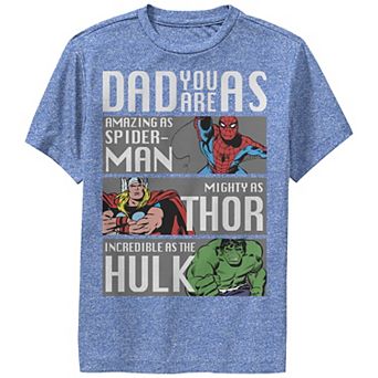 Boys Avengers Dad Qualities List Performance Graphic Tee