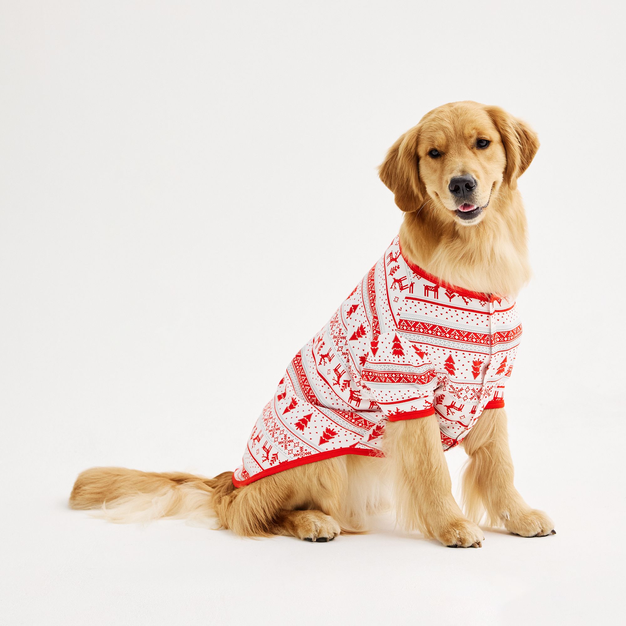 Pet Jammies For Your Families® Candy Cane Fairisle Pajamas, Size: Medium