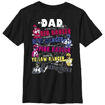 Boys 6-20 Power Rangers My Dad Is A Power Ranger Graphic Tee