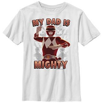 Boys Power Rangers My Dad Is Mighty Graphic Tee