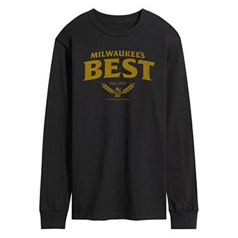 Men's Milwaukee's Best Distressed Logo Long Sleeve Graphic Tee