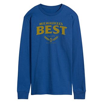 Men's Milwaukee's Best Distressed Logo Long Sleeve Graphic Tee