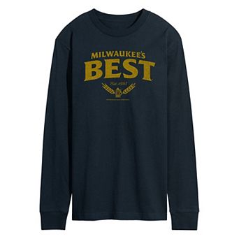 Men's Milwaukee's Best Distressed Logo Long Sleeve Graphic Tee