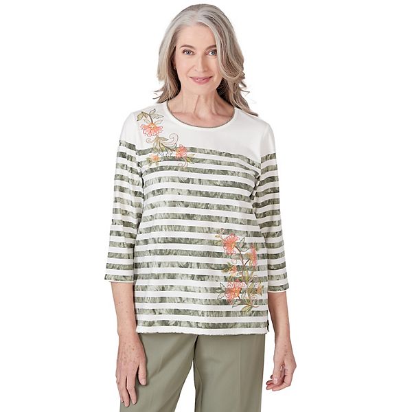 Women's Alfred Dunner Tie Dye Embroidery Top